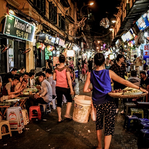 In der Nacht in Hanoi.